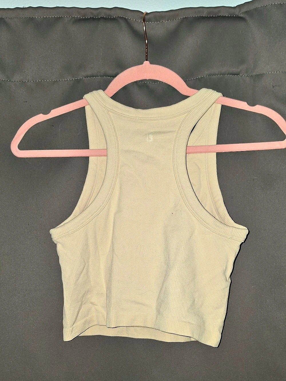 Buffbunny Collection Ribbed Tank Top Beige Size Medium - Picture 2 of 4